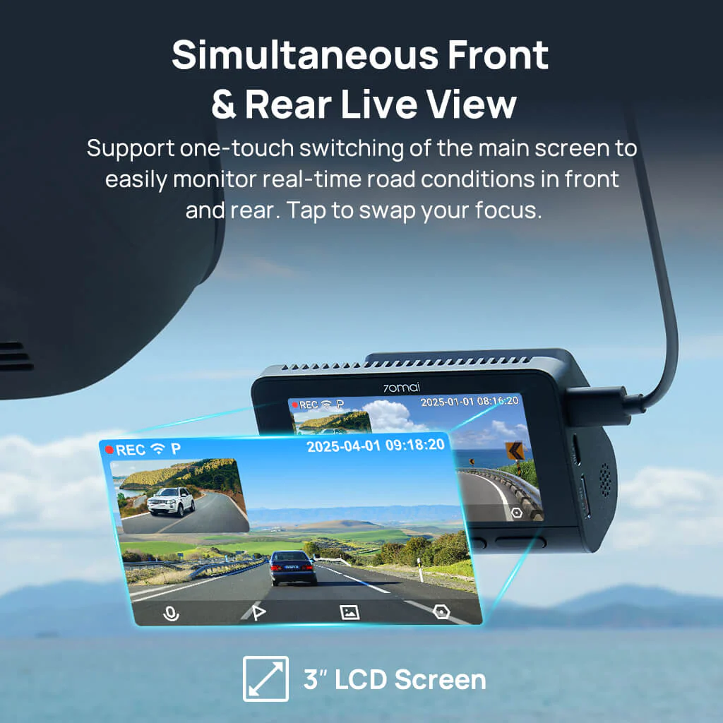 70mai Dash Cam 4K A800SE w/ HDR, Super Night Vision, Emergency Record, Supercapacitor & 24H Surveillance - Image 13