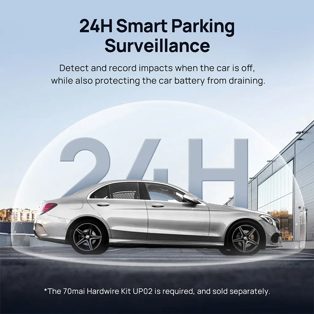 70mai Dash Cam A500S 2.7K HD with 2-Inch Screen & Dual-Channel Supported - Image 10