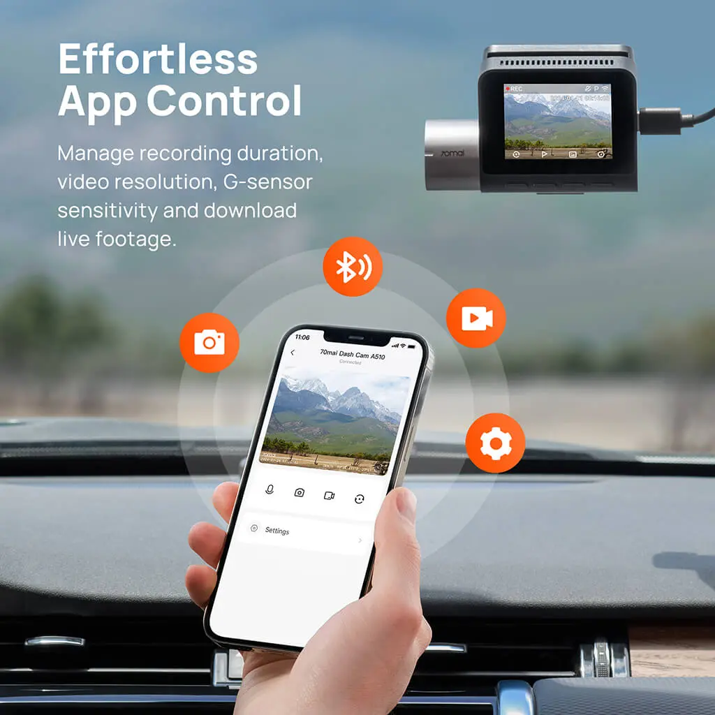 70mai Dash Cam A510 2.7K HD with Sony STARVIS 2, 4G LTE & Dual HDR Supported - Image 7