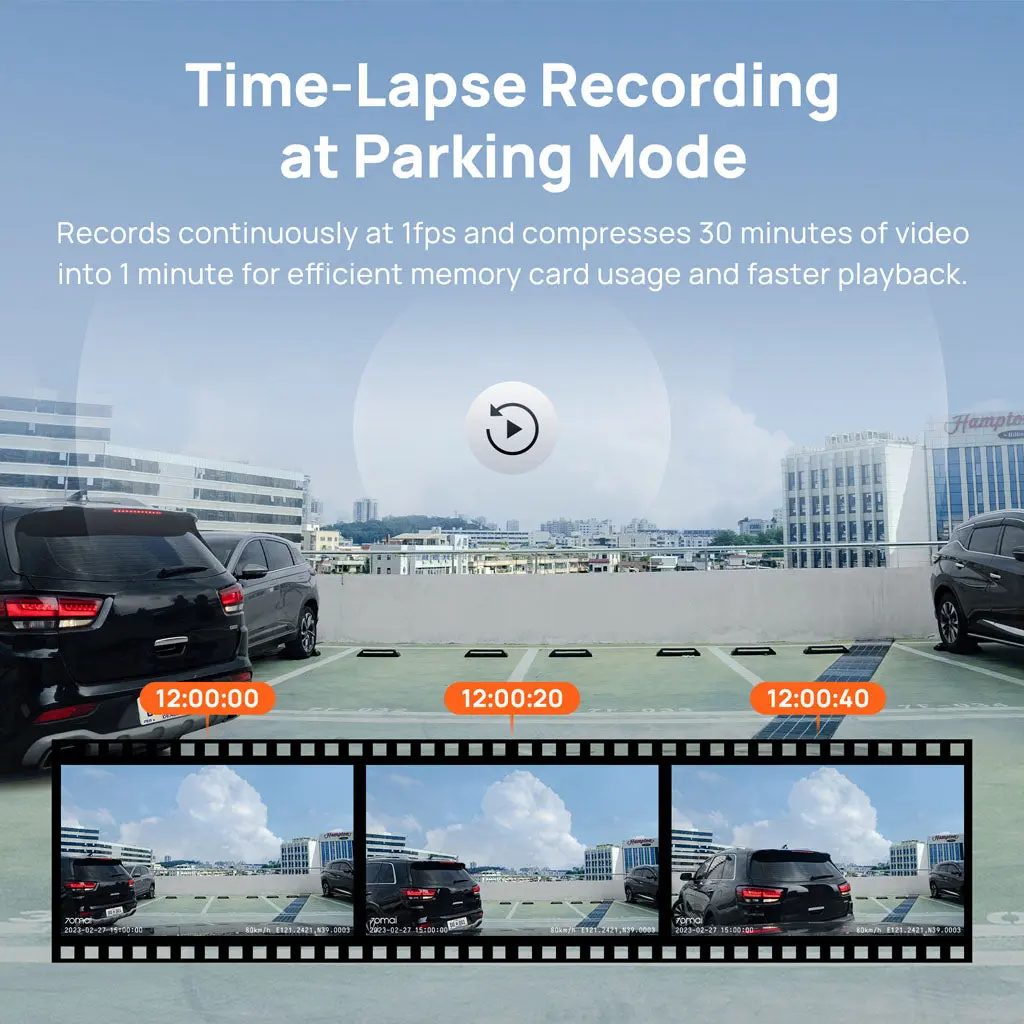 70mai Dash Cam A800S 4K UHD with 3-Inch IPS Screen & Dual-Channel Supported - Image 12