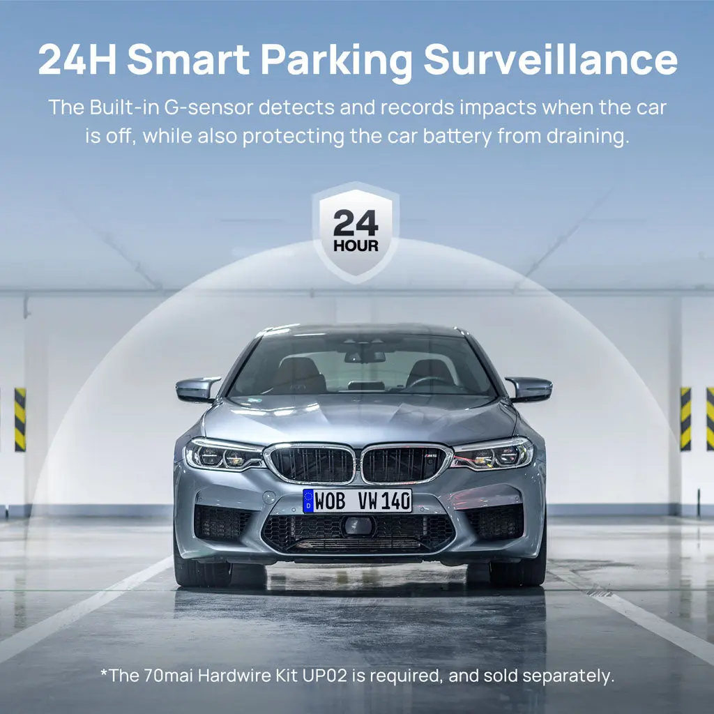 70mai Dash Cam A800S 4K UHD with 3-Inch IPS Screen & Dual-Channel Supported - Image 4