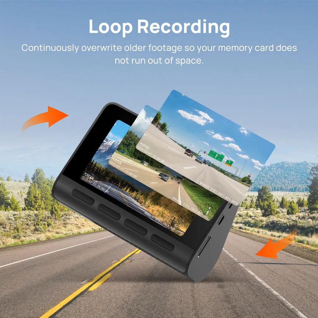 70mai Dash Cam A800S 4K UHD with 3-Inch IPS Screen & Dual-Channel Supported - Image 9