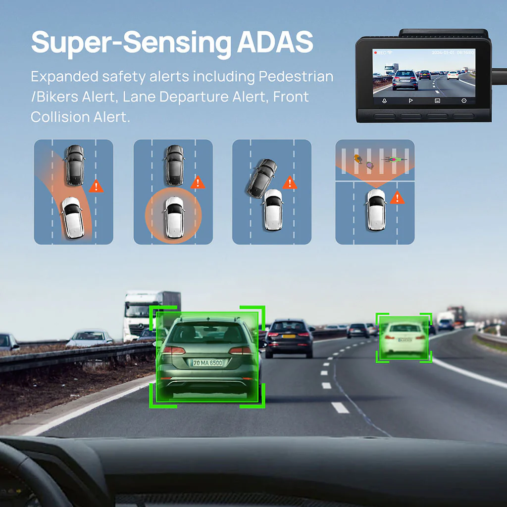 70mai Dash Cam 4K A810 with Sony STARVIS 2 IMX678, 4G LTE & Dual HDR Supported - Image 5