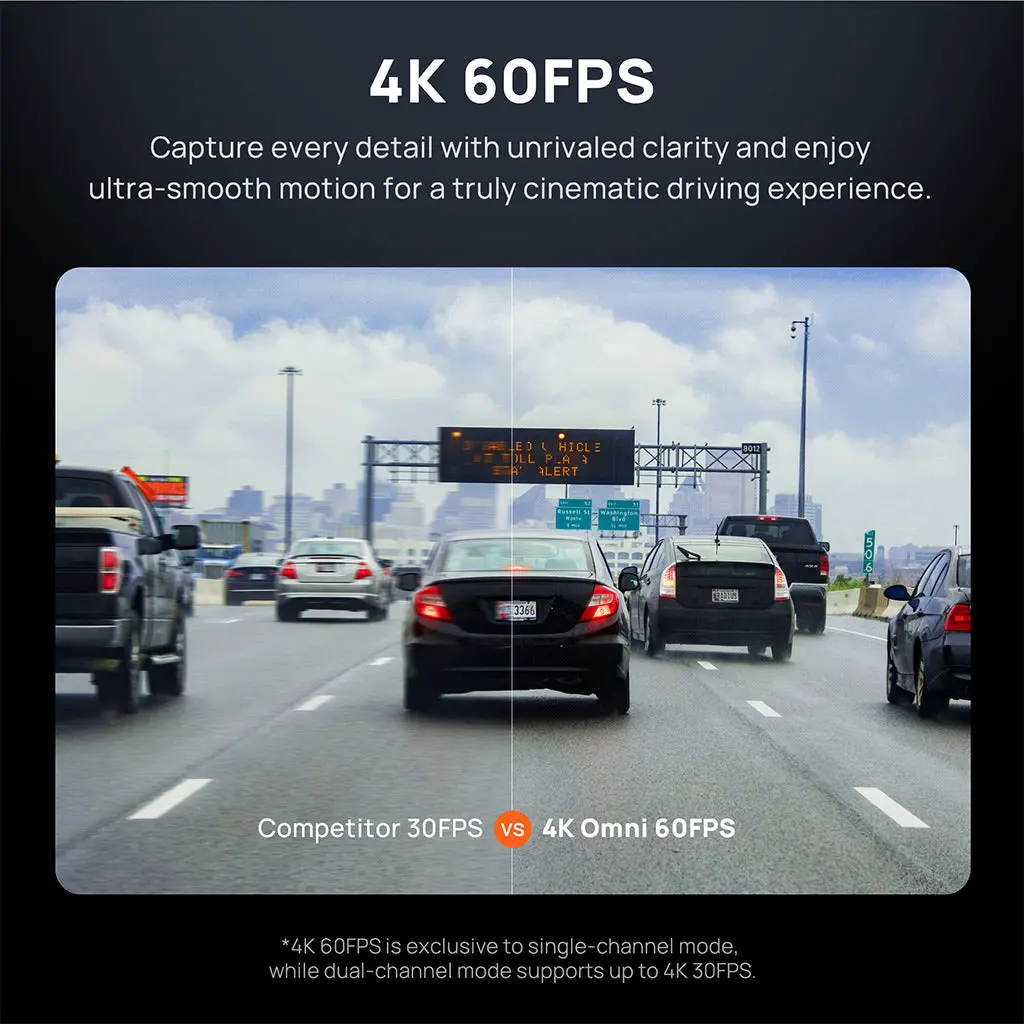 70mai Dash Cam 4K Omni 360 Full View with Dual Sony STARVIS 2, AI 2.0 & 4G LTE Supported - Image 5