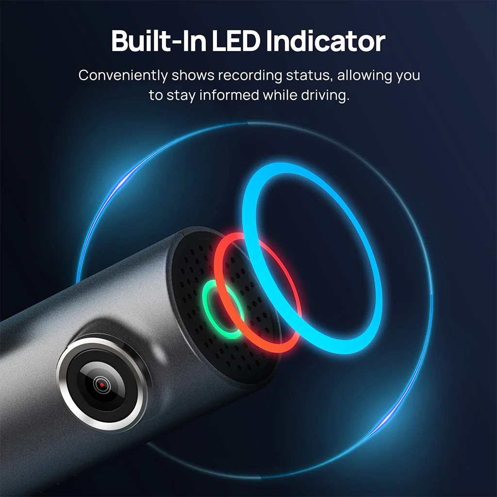 70mai Dash Cam M300 2K HD with Built-in LED Indicator - Image 9