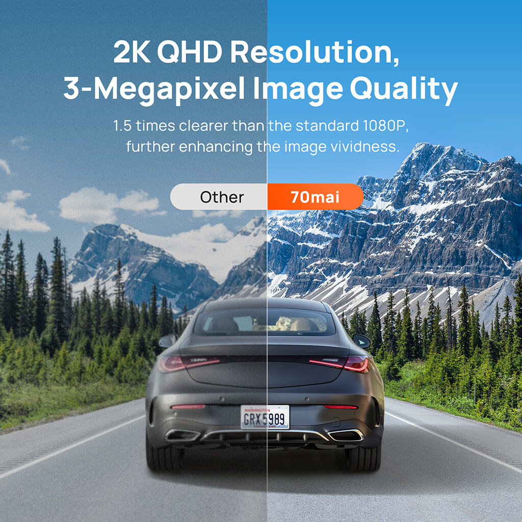 70mai Dash Cam M310 2K QHD with Built-In LED Indicator & Upgraded USB C - Image 10