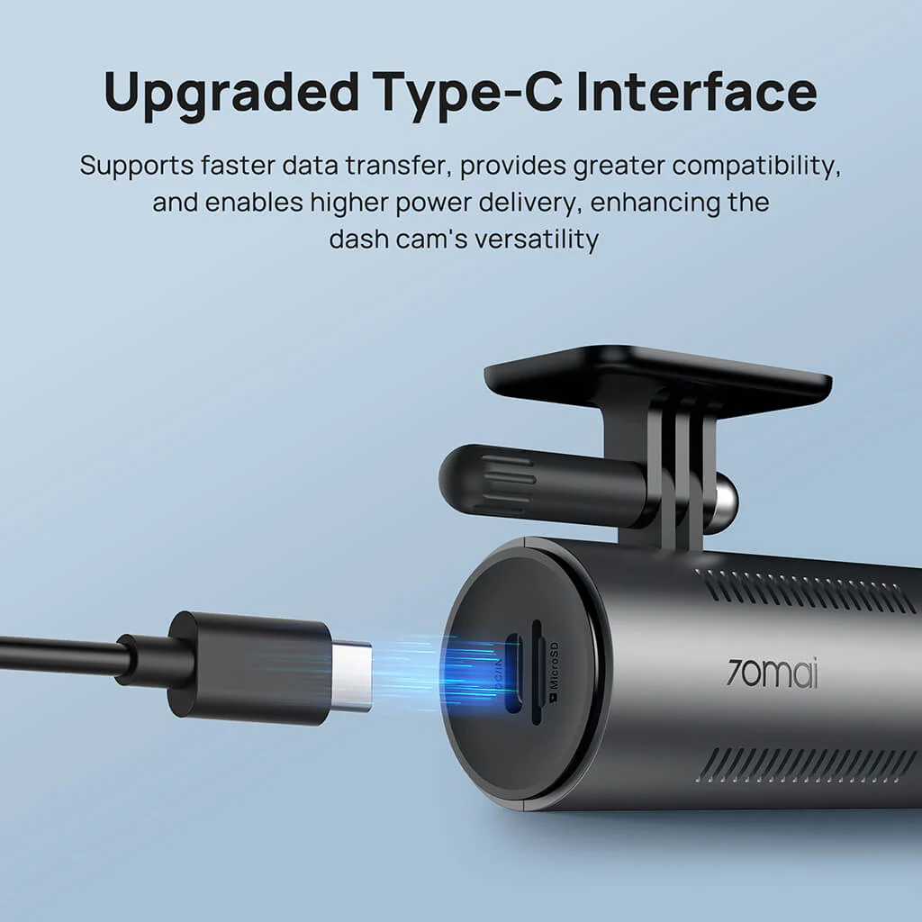 70mai Dash Cam M310 2K QHD with Built-In LED Indicator & Upgraded USB C - Image 6