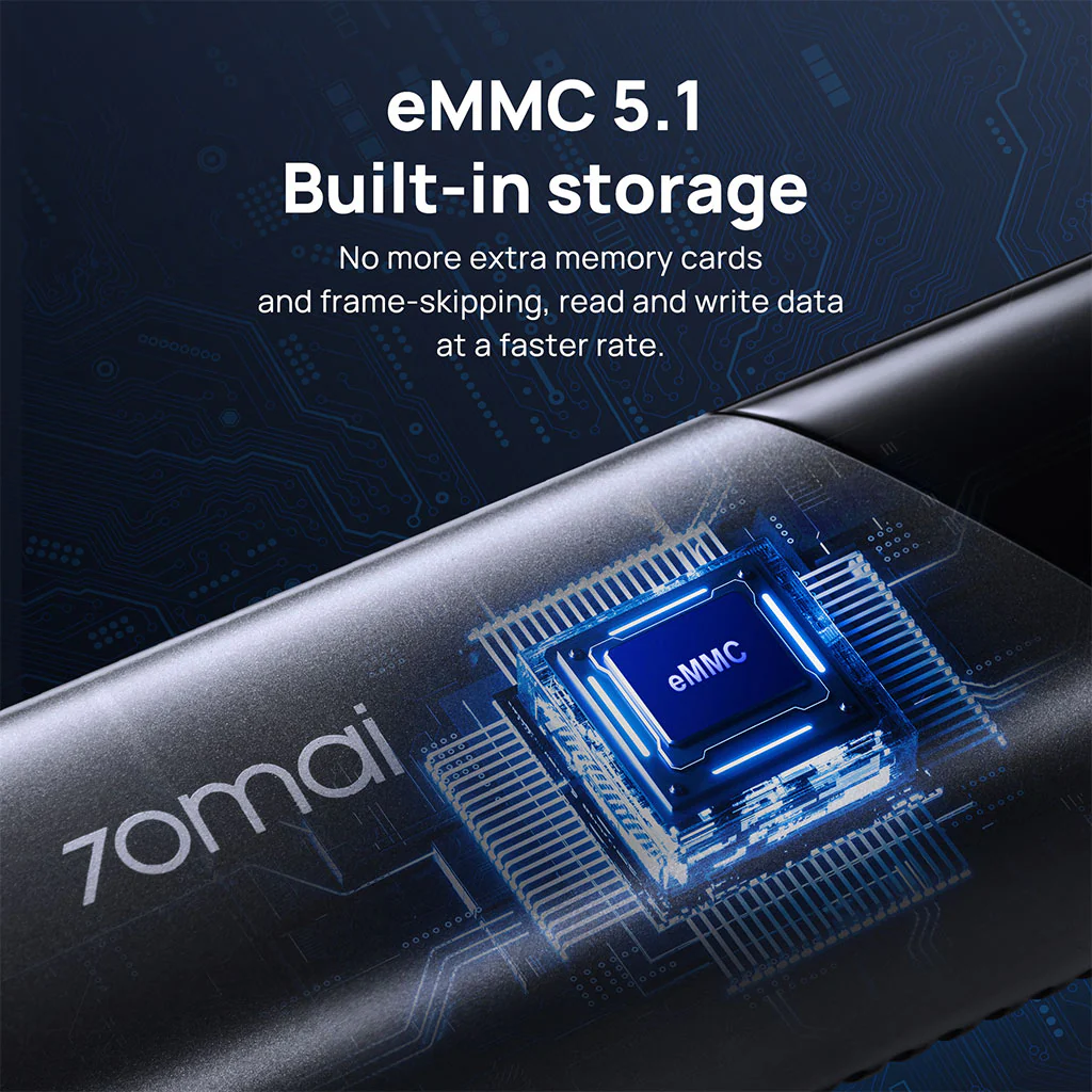 70mai Dash Cam M500 2.7K HD with Built-in eMMC, 170° FOV & HDR Recording - Image 13
