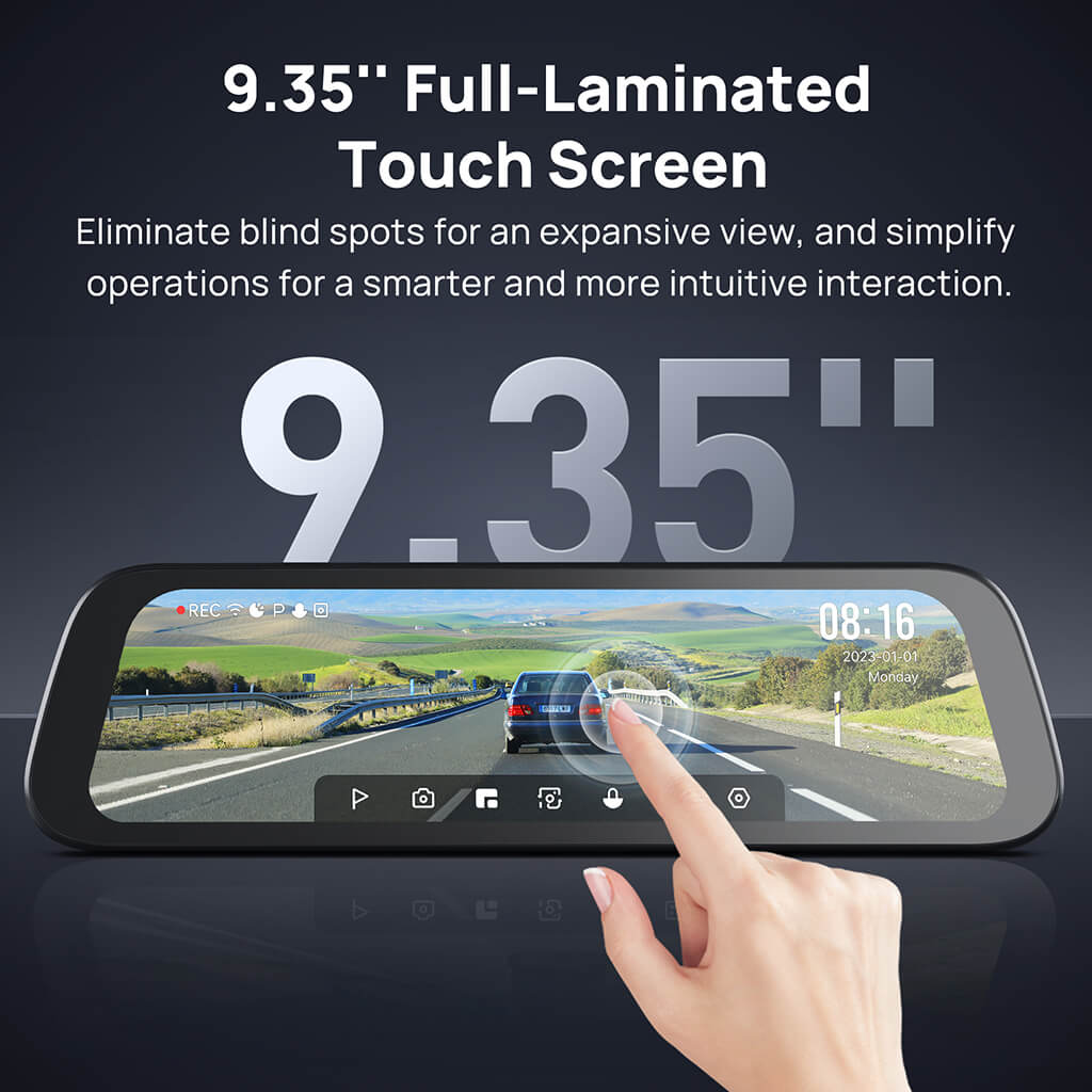 70mai Rearview Dash Cam S500 3K HDR with A 9-Inch Touch Screen & Super Capacitor - Image 12